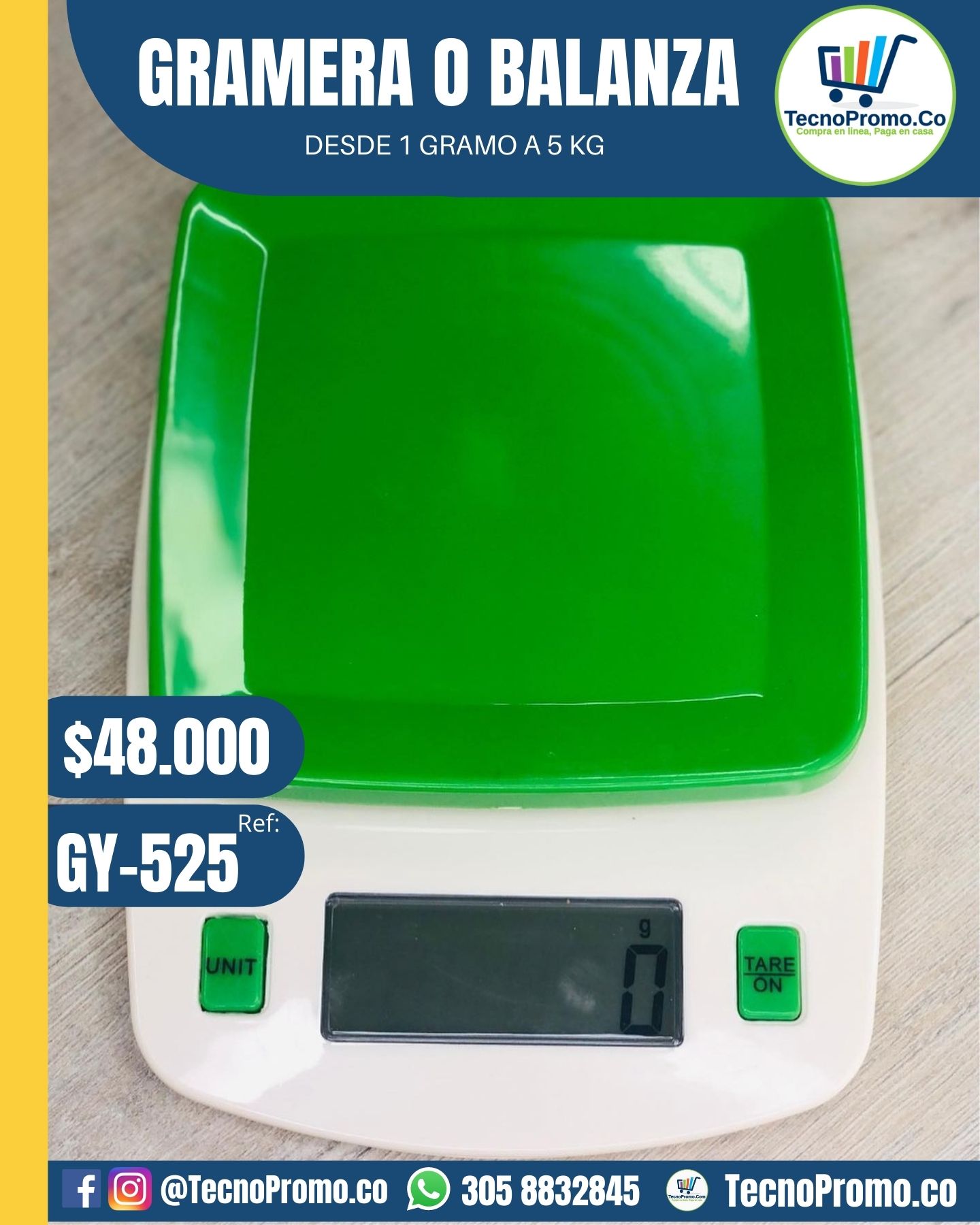 Balanza/Pesa de Cocina Electrónica Model: GY-525