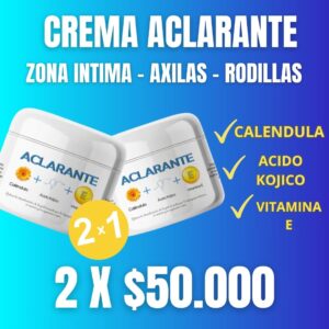 CREMA ACLARANTE - ZONA INTIMA - AXILAS - RODILLAS