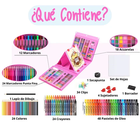 KIT ARTISTICO 208 PIEZAS - Imagen 2